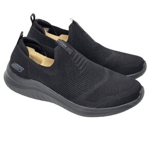 Skechers Ultra Flex 2.0  Black Slip On Lifestyle Sneakers 232106 Men's Size 11.5